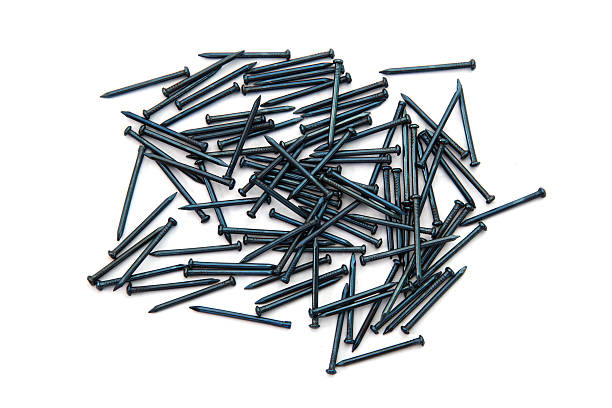 istock isolated heap of dark blue nails 153694816