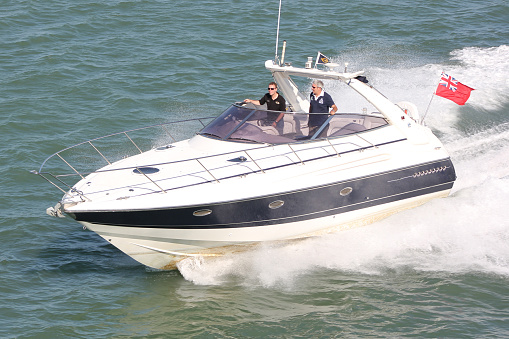 Sunseeker boat on the Solent