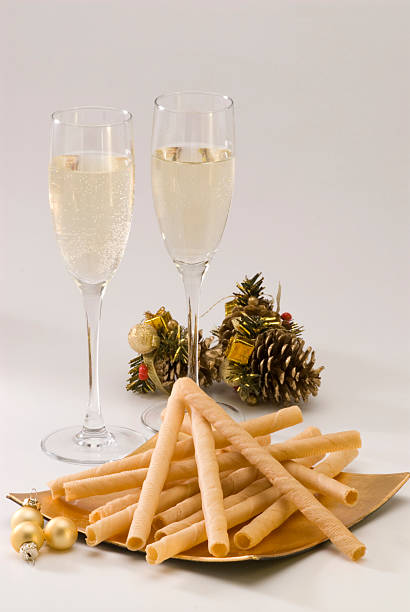 Christmas Sweet. Neules. stock photo