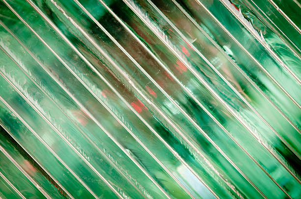 Stack of green glass stock photo
