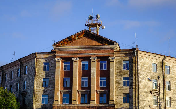 istock Old buildings at downtown in Vyborg, Russia 1536980723