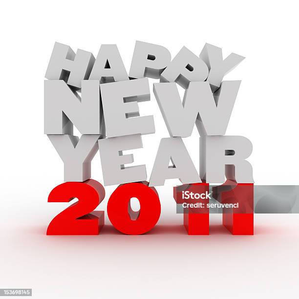 Feliz Ano Novo De 2011 - Fotografias de stock e mais imagens de 2011 - 2011, Comemoração - Conceito, Criação Digital
