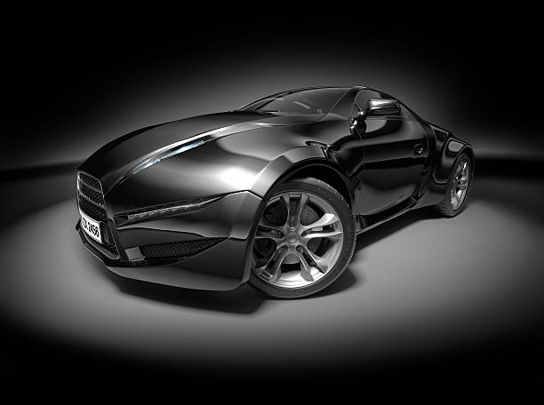 istock Black sports car 153698373