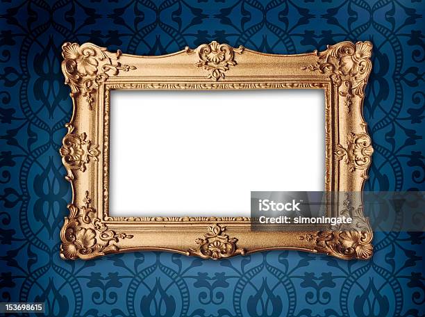 Gold Frame Im Viktorianischen Oder Regency Stil Tapete Stockfoto und mehr Bilder von König Ludwig XIV. von Frankreich