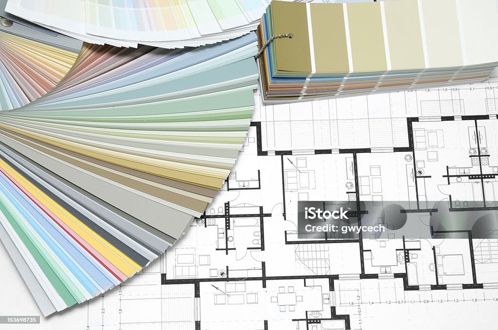 designer strumenti di colore - Foto stock royalty-free di Architetto