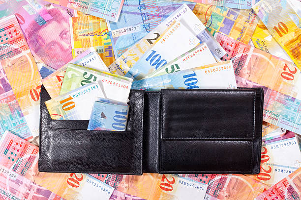 Cтоковое фото Кошелек полный Швейцарский франк