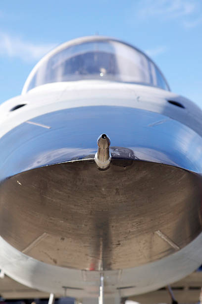 istock Front close up view of a fighter jet plane 153699408