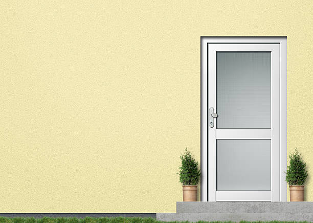 istock yellow house front and white door 153699747