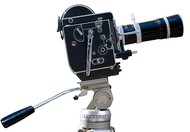 istock Vintage movie camera, isolated on white 153700501