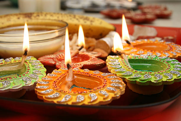 Bellissimo Diwali Thali - foto stock