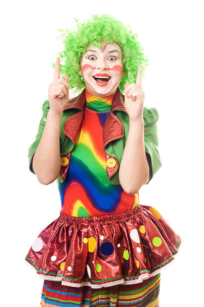istock Portrait of female clown 153700528