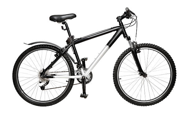 istock Black and silver bike isolated on white 153700567