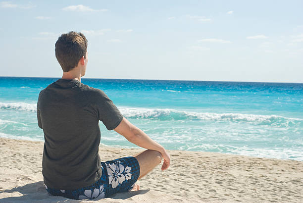 istock Yoga/Meditation on the beach 153700726