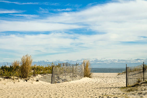 Scenic New Jersey Beach Setting stock photo