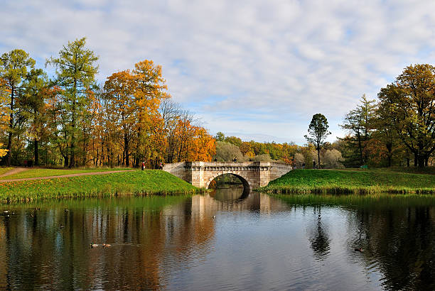 istock Autumn park in Gatchina 153701888
