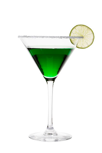 istock Green drink in martini glass 153702111