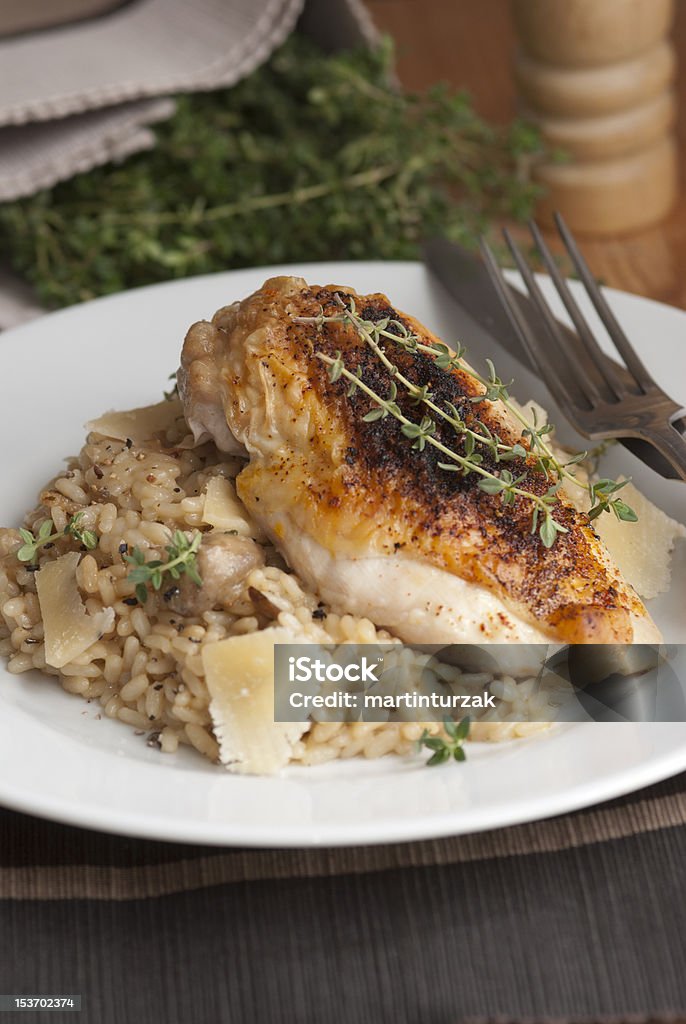 risotto au poulet - Photo de Poulet grillé libre de droits