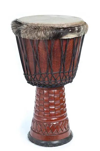 African Djembe on white