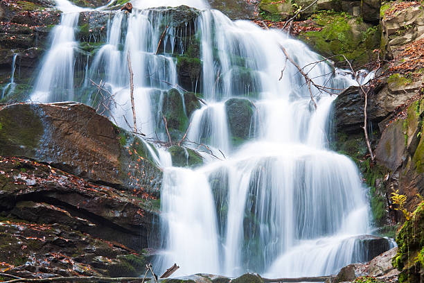 istock Waterfalls on Rocky Autumn Stream 153704150