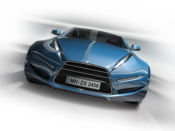 istock Blue sports car 153704570