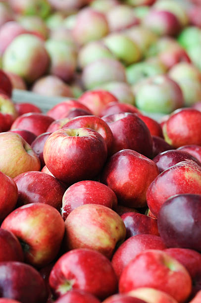 Apple Bunch in a Box stock photo