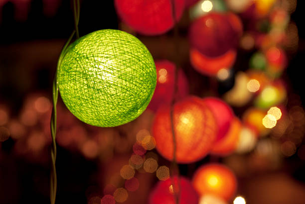 Red blurry lights background.