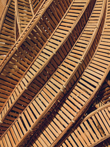 istock traditional thai style pattern of brown handicraft weave texture wicker surface 1537056579
