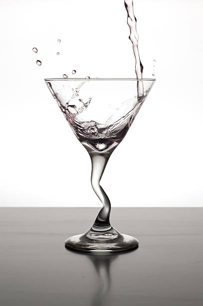martini glass stock photo