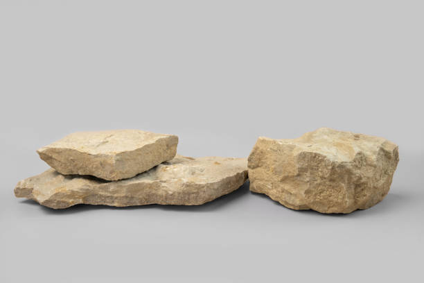 istock Stone podium for show cosmetics product presentation. Abstract minimal backdrop. Two rock form. Gray Nude Studio Background. Scene. Showcase display case. 3D Front View. Trendy neutral color. Space 1537062259