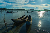 Fishing boats on O Loan lagoon