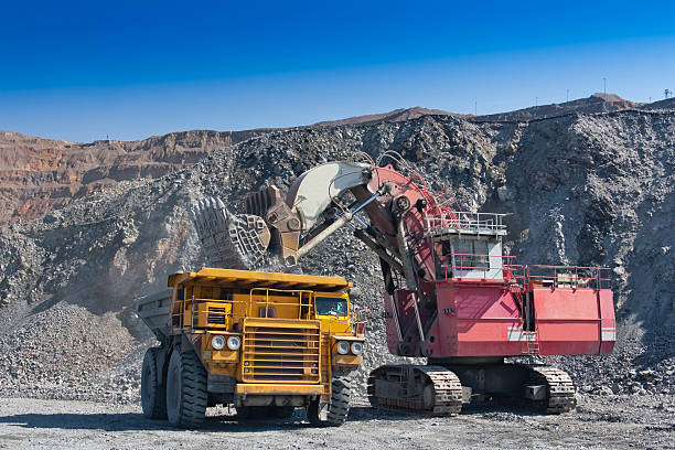 istock Loading the gold ore into heavy dump truck 153707139