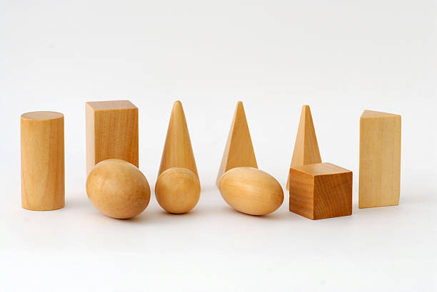 Wooden Geometric Objects stock photo