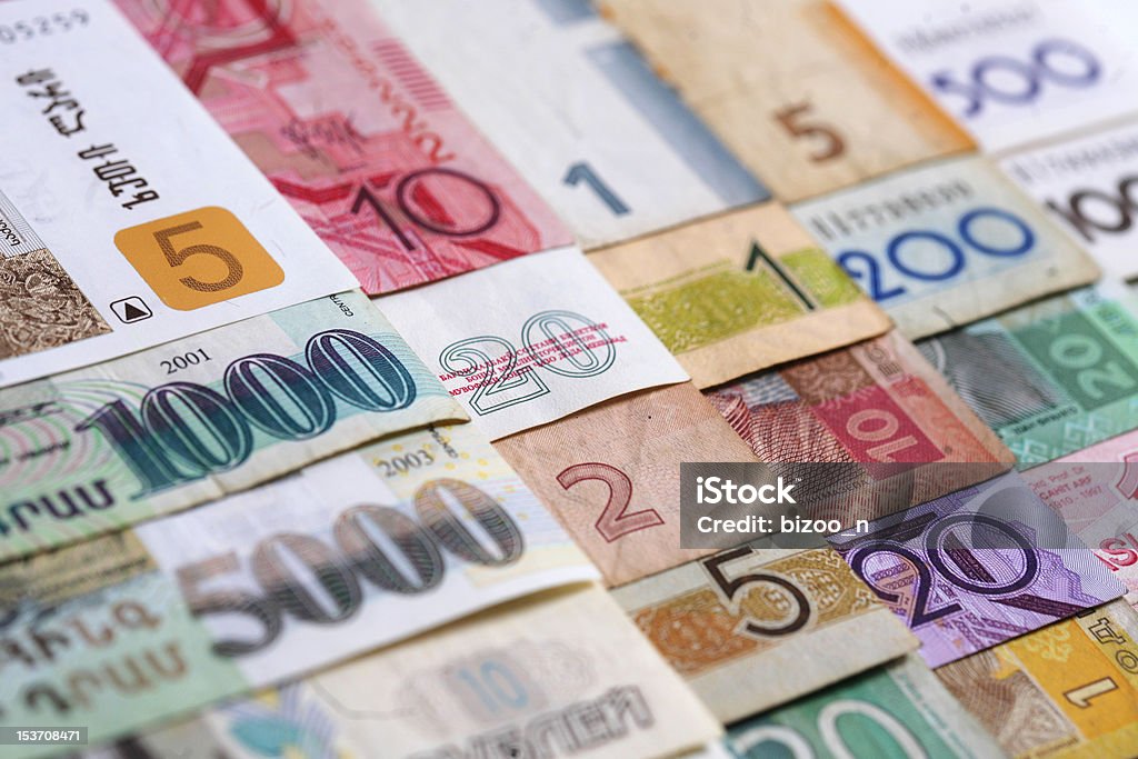 Macro di denaro - Foto stock royalty-free di Abbondanza