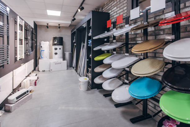 istock Bathroom equipment in showroom 1537088599