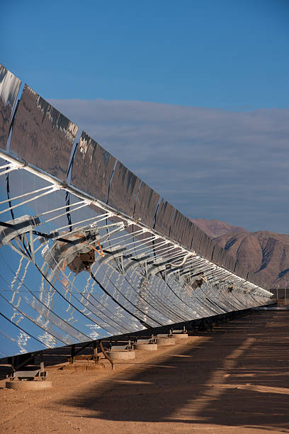 Solar energy Solar energy plant in the desert heliostat photos stock pictures, royalty-free photos & images