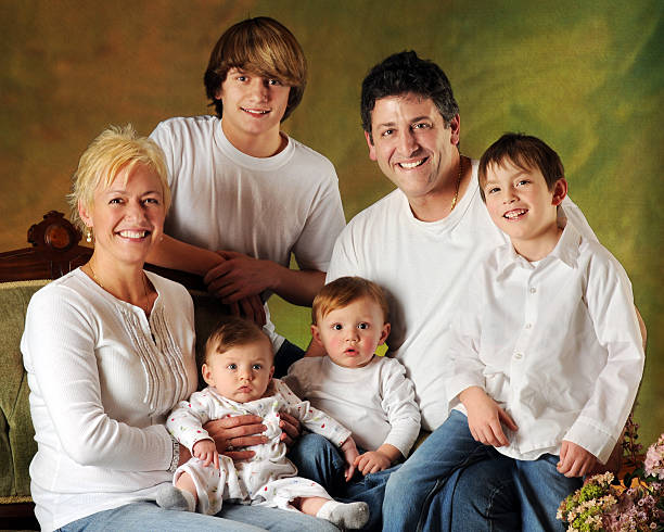istock Large Family with Sons 153709402