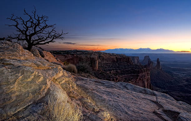 Sunrise in Canyon stock photo