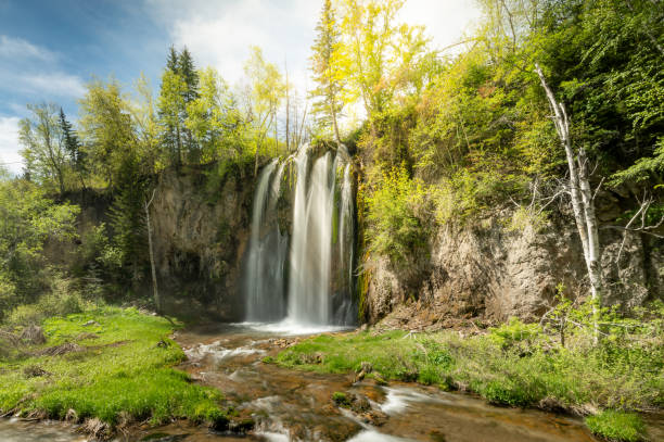 Waterfall in Spearfish Canyon South Dakota