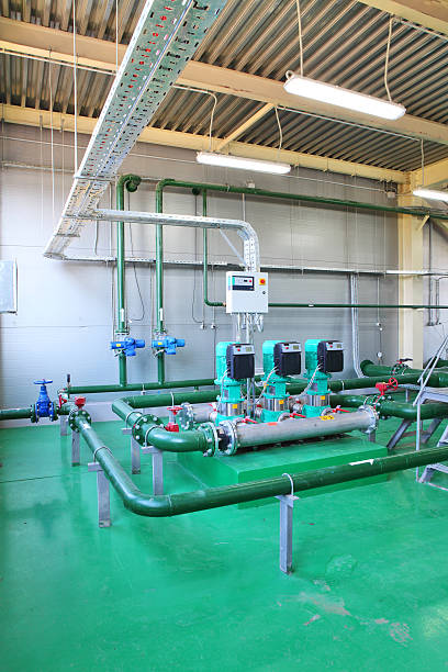 istock Pipes, tubes, machinery at factory 153710625