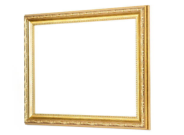 istock antique gold frame in the perspective 153710723