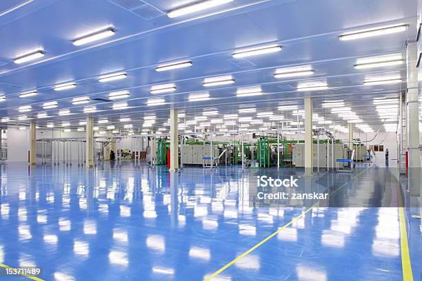 Industrial Space Stock Photo - Download Image Now - Lighting Equipment, Factory, Warehouse