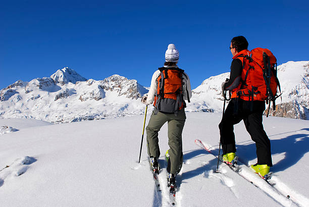 istock Ski touring in Alps Mountains 153711617