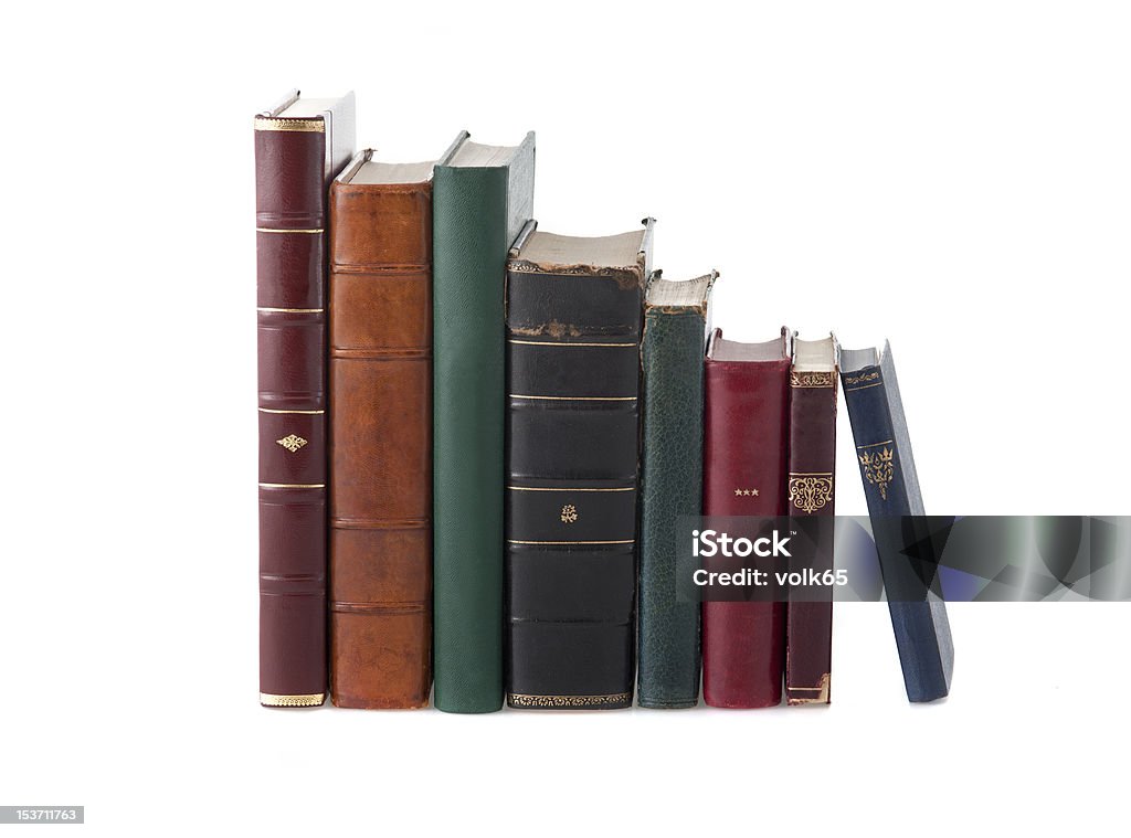 Velhos livros de couro - Royalty-free Antigo Foto de stock