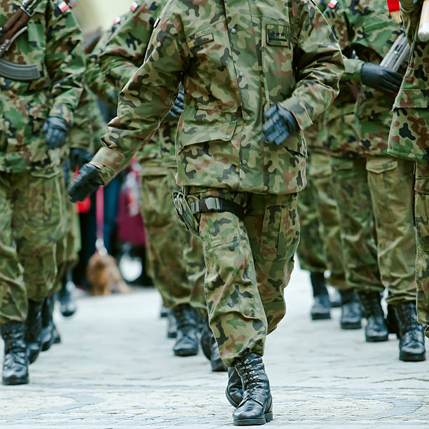 istock Soldiers of the armed forces marching 153712370