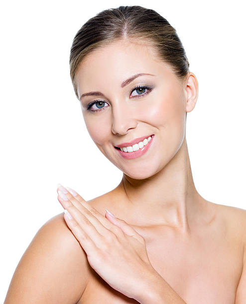 istock Smiling woman with clean skin 153712911