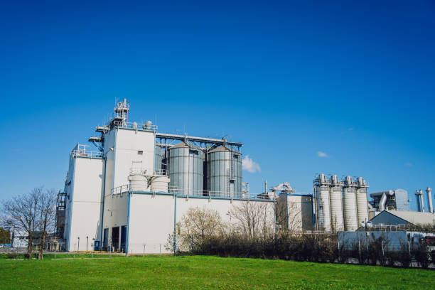 istock Modern silos for storing grain harvest at the blue sky background. 1537131124