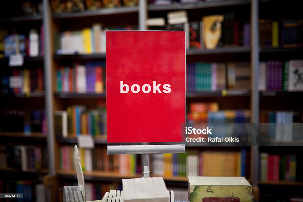 Red ad space in bookstore See similar images in high resolution:  Advertisement Stock Photo