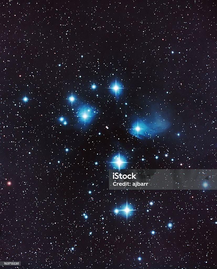 M45, Plêiades - Foto de stock de Astronomia royalty-free