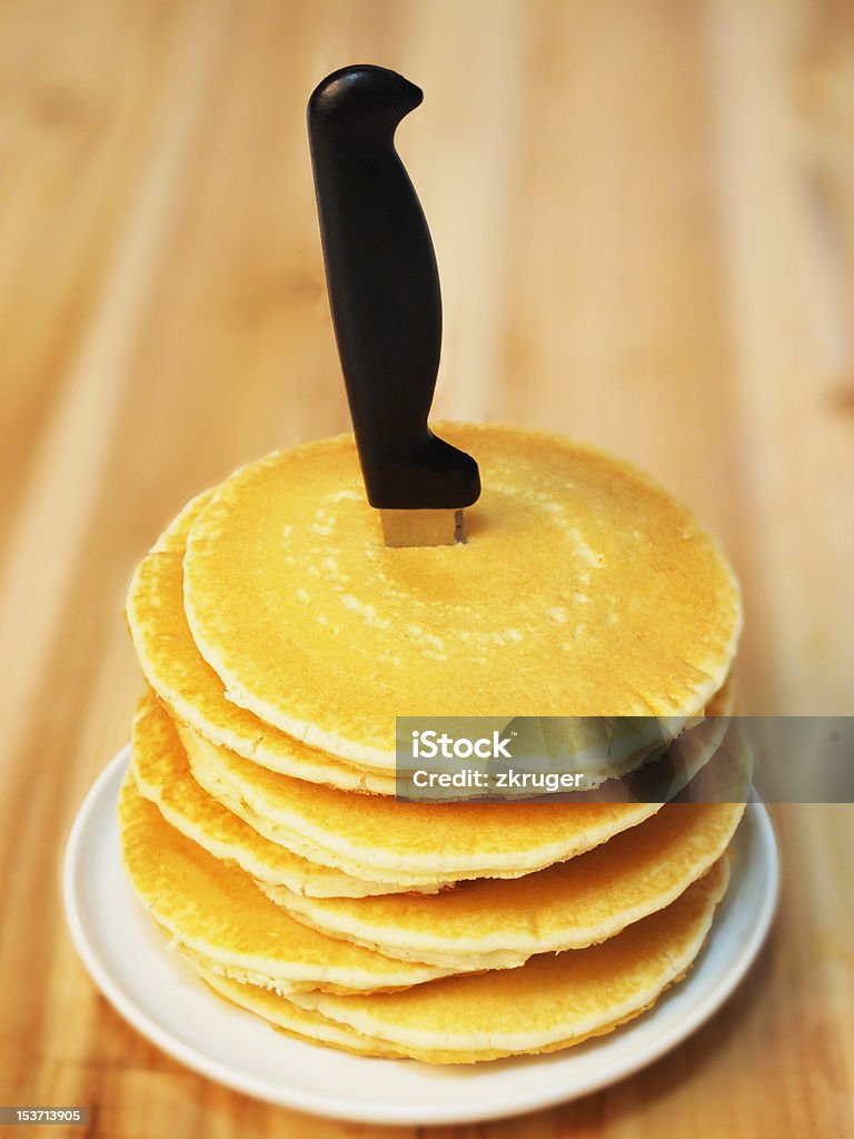 pancakes plate of fresh pancakes on dining table American Culture Stock Photo