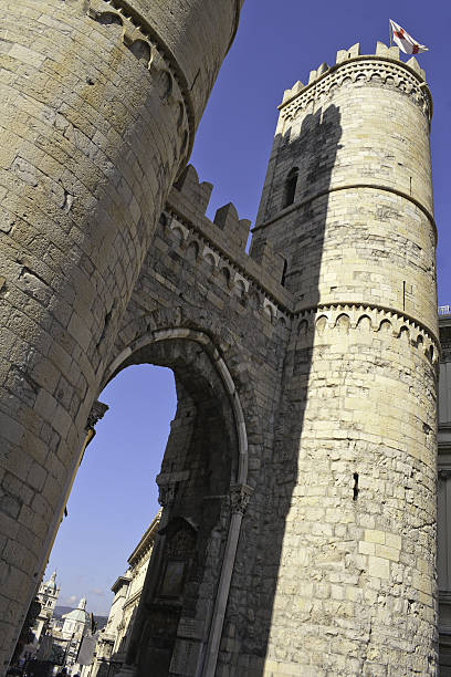 istock Ancient Porta Soprana in Genoa 153714439